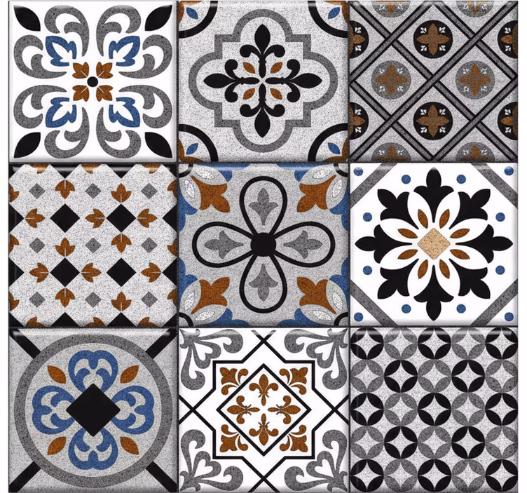 Zkontrolovaná tapeta v marockém tmavém designu - TenStickers