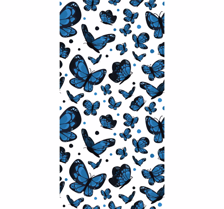 Tapeta do dětského pokoje modrý motýlek - TenStickers
