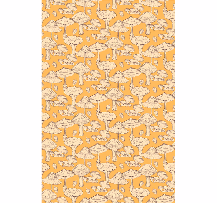 Tapeta pro chodby s designem houbového vzoru - TenStickers