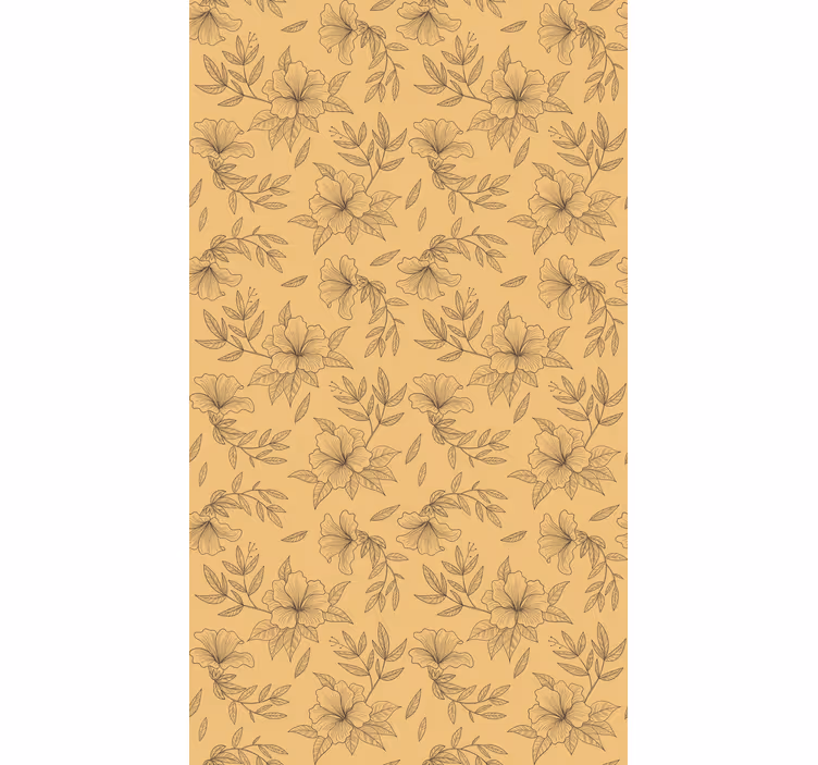Tapeta pro chodby s béžovými stylizovanými vzory - TenStickers