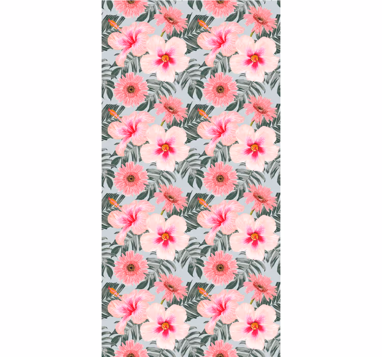 Tapeta pro chodby hibiscus a květiny - TenStickers