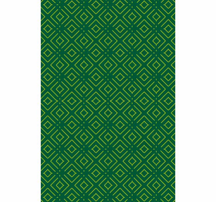 Tapeta do obývacího pokoje geometrický zelený vzor - TenStickers