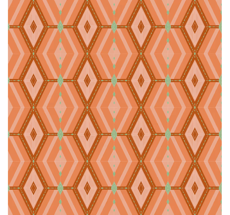 Tapeta do obývacího pokoje s geometrickým hexagonem - TenStickers