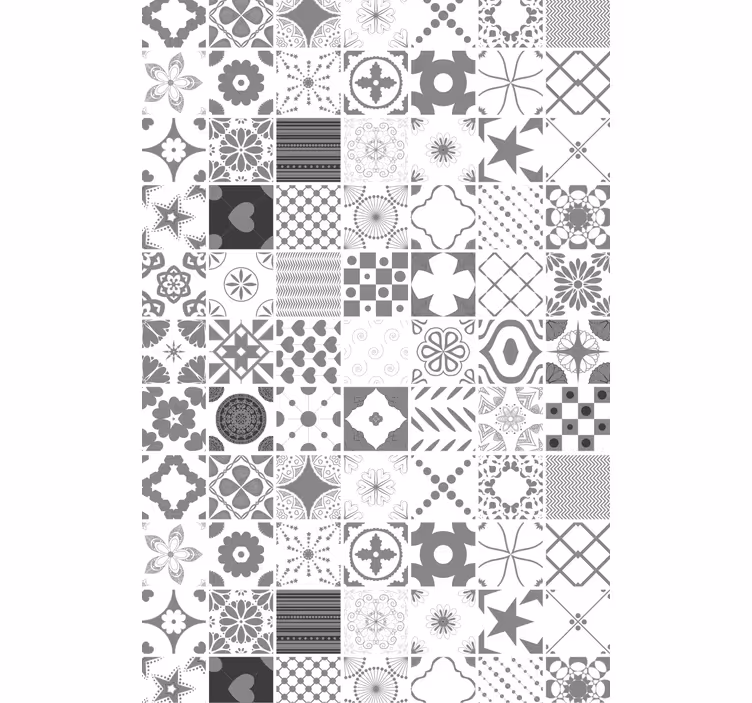 Tapeta do obývacího pokoje s monochromatickým vzorem - TenStickers