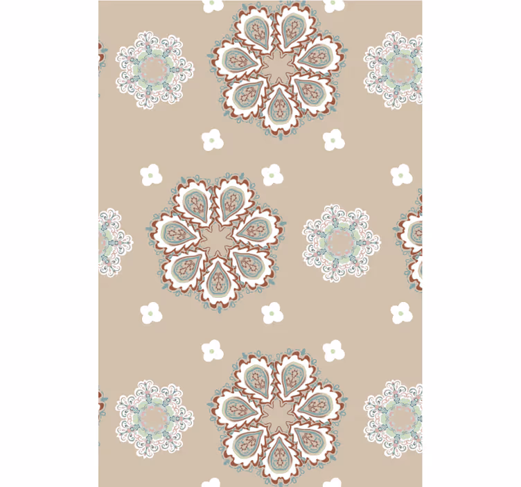 Tapeta do obývacího pokoje s elegantními květinami - TenStickers