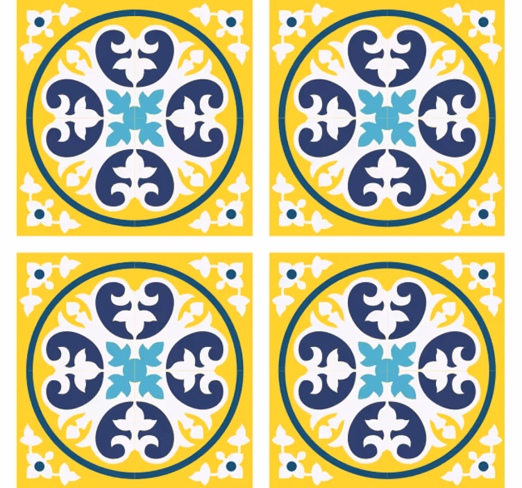 Zkontrolovaná tapeta s květinovým vzorem keramika - TenStickers