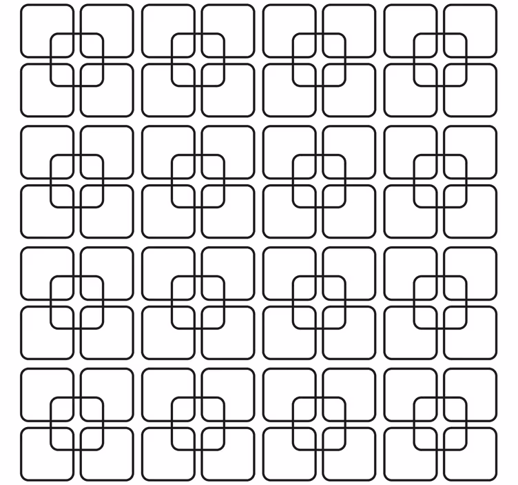 Geometrická tapeta Černé čtverce městský vzor - TenStickers
