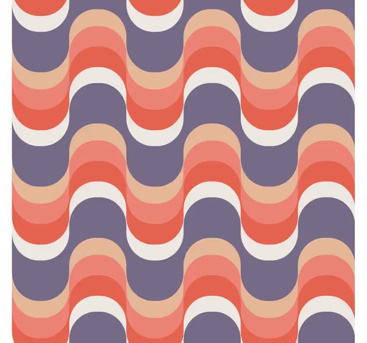 Geometrická tapeta vlnkový vzor - TenStickers