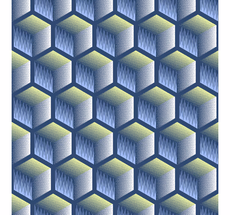 Geometrická tapeta s hexagonálním vzorem кубu - TenStickers