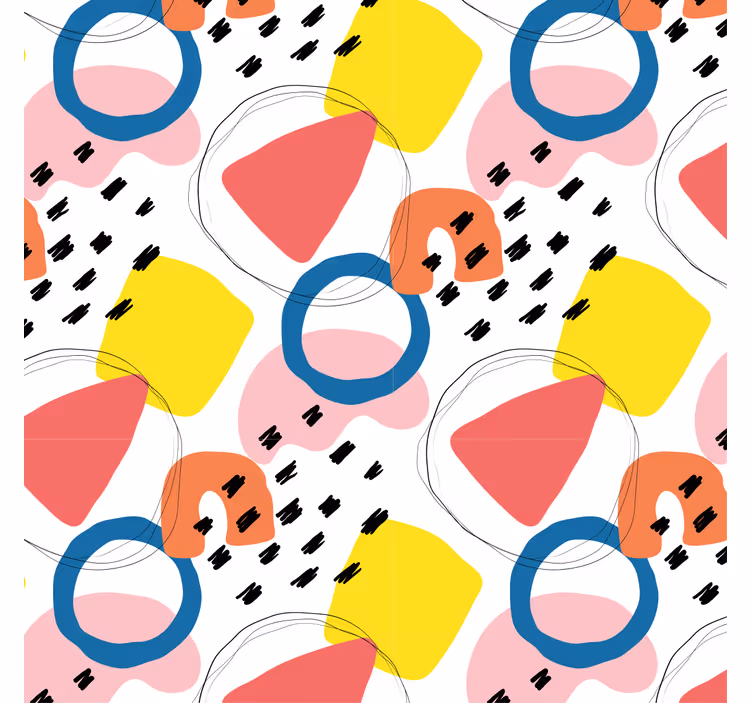 Vinobraní tapeta geometrický umělecký vzor - TenStickers