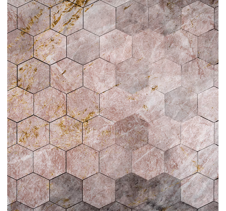 Vinobraní tapeta hexagonální vzor s ombré efektem - TenStickers