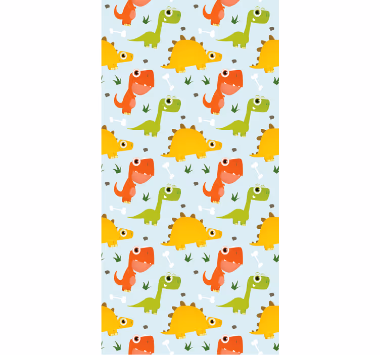 Dinosauři tapeta s malými vzory dino - TenStickers