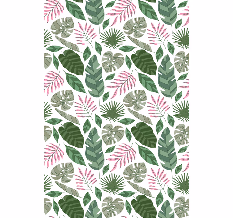 Tapeta do obývacího pokoje s tropickou zelení - TenStickers