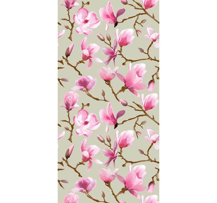 Kuchyňská tapeta růžový květ magnolie - TenStickers