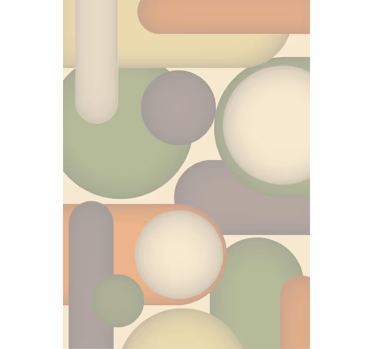 Moderní tapeta geometrické uspořádání kruhů - TenStickers