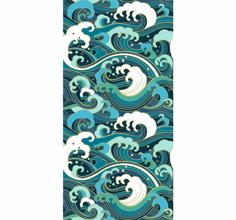 Moderní tapeta velká vlna v japonském stylu - TenStickers