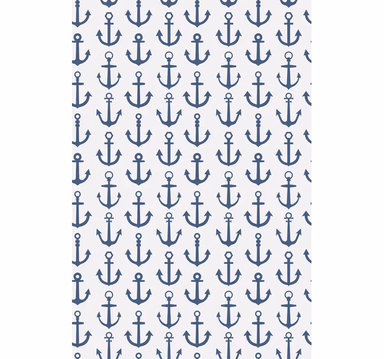 Moderní tapeta s kotvami v hamptonském stylu - TenStickers