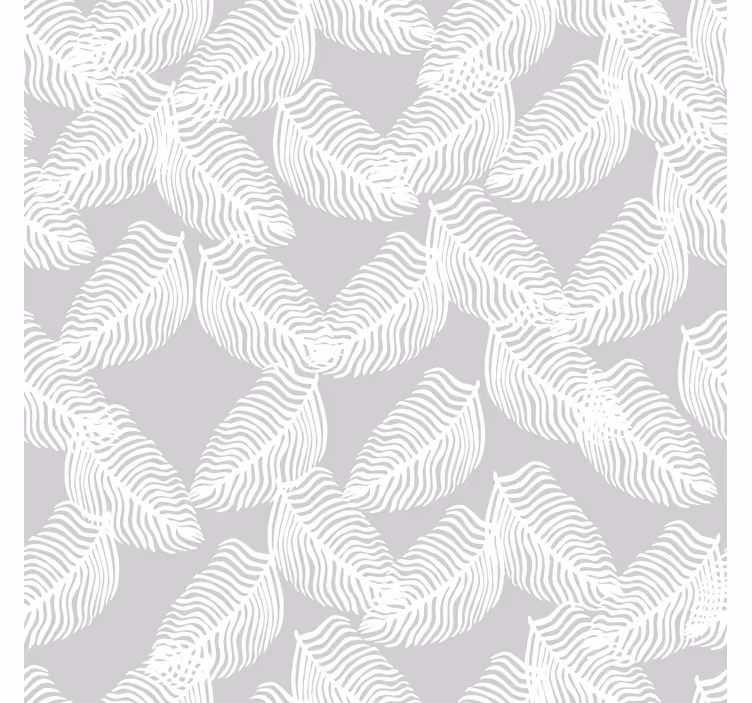 Moderní tapeta šedá minimalistická květinová - TenStickers