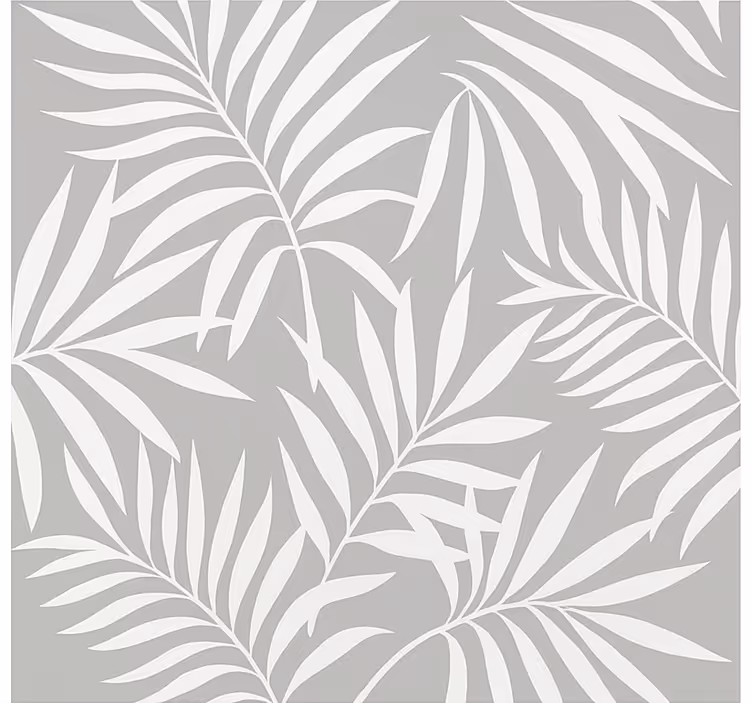 Tapeta do koupelny Šedé elegantní listy - TenStickers