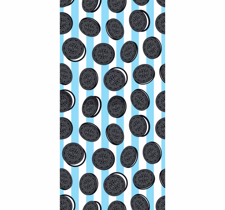 Kuchyňská tapeta s pruhovaným vzorem oreo - TenStickers