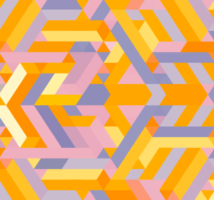 Tapeta do koupelny s geometrickým vzorem - TenStickers