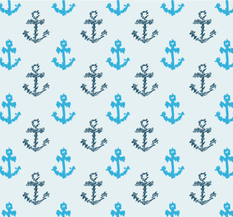 Tapeta do koupelny s kotvovým vzorem - TenStickers