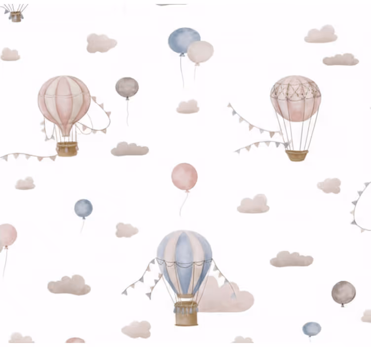 Tapeta do obývacího pokoje s pastelovými balónky - TenStickers