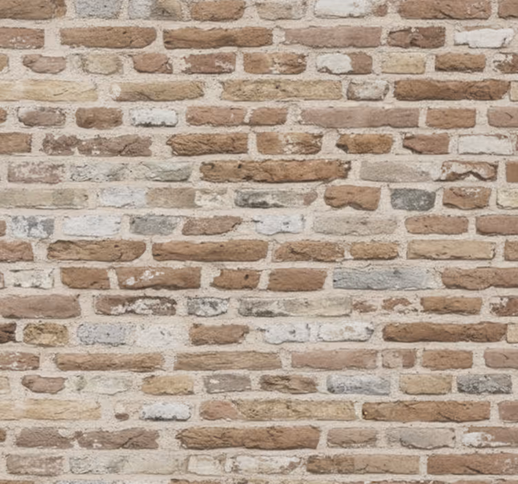 Tapeta do obývacího pokoje v rustikálním stylu cihel - TenStickers