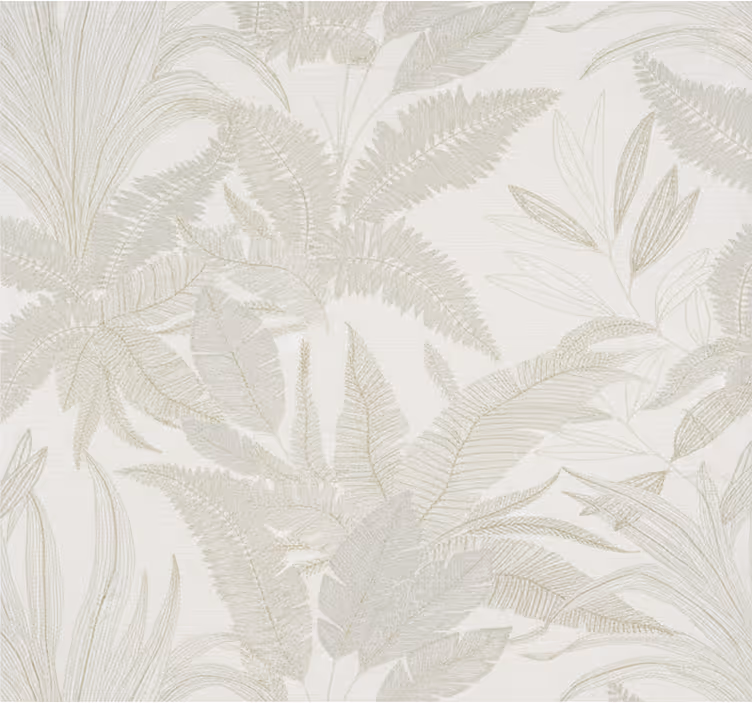 Tapeta do ložnice béžová botanická nástěnná malba - TenStickers