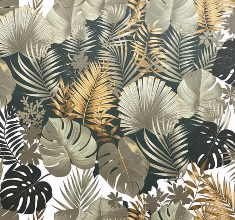 Tapeta do ložnice botanické a květinové vzory - TenStickers