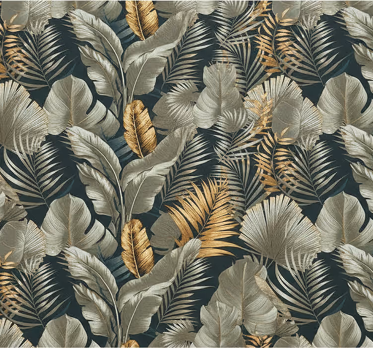 Tapeta do obývacího pokoje s botanickými a květinovými vzory - TenStickers