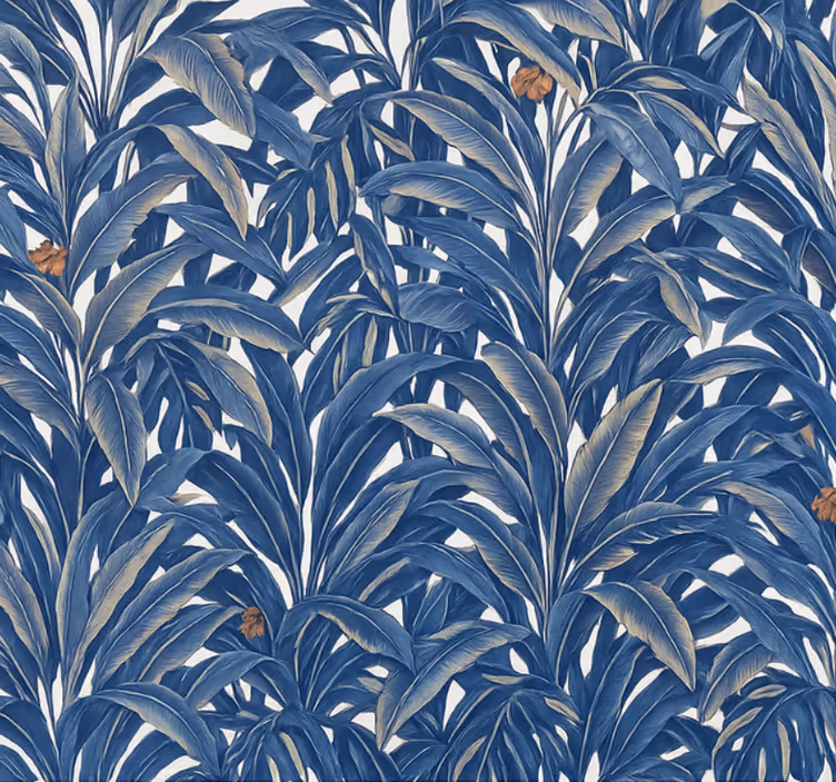 Tapeta do ložnice bohatý indigo prales - TenStickers