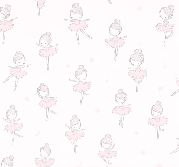 Tapeta do obývacího pokoje roztomilá baletka - TenStickers