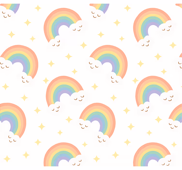 Tapeta do dětského pokoje dětská duha - TenStickers