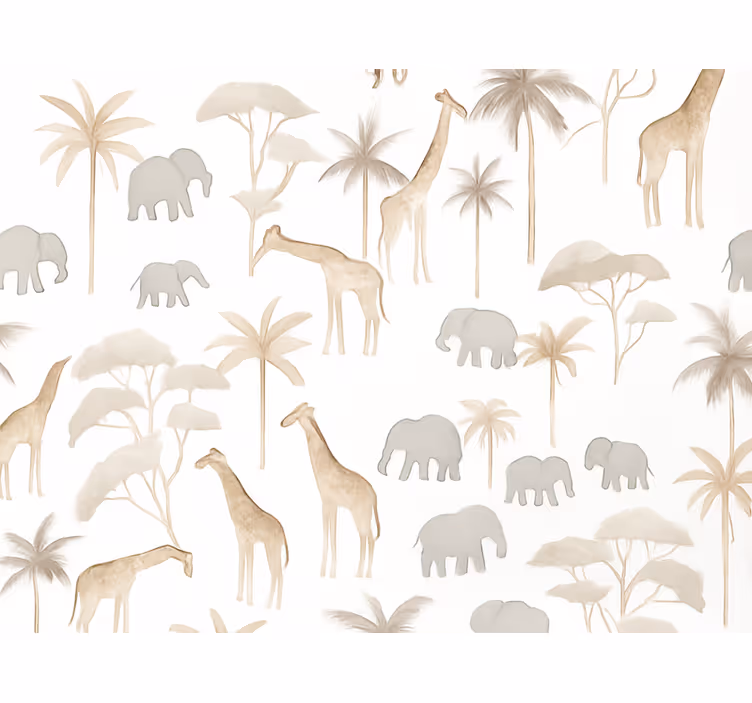 Tapeta do dětského pokoje savannah děti - TenStickers