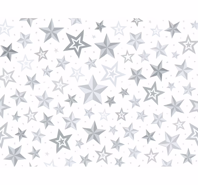 Tapeta do dětského pokoje stříbrné hvězdy - TenStickers