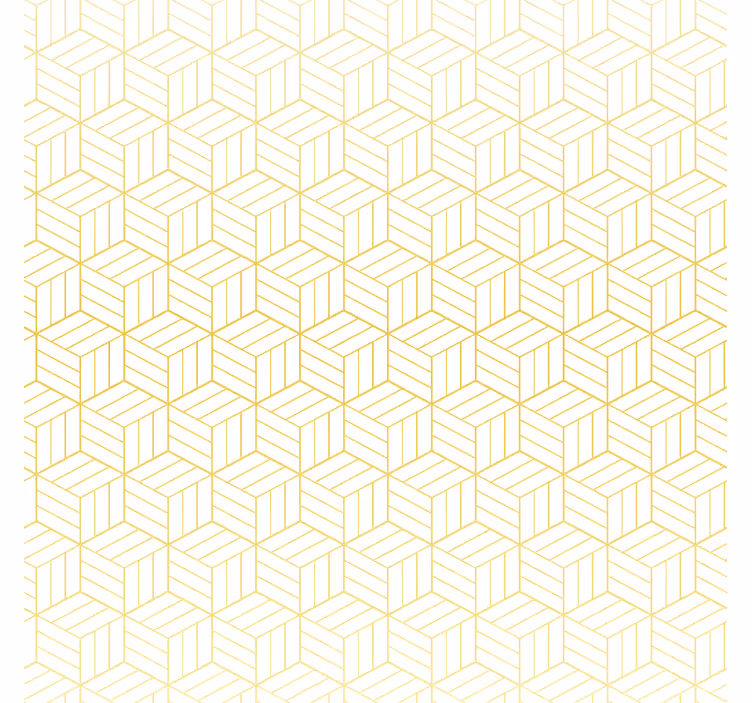 Čtvercová tapeta s geometrickými zlatými kostkami - TenStickers