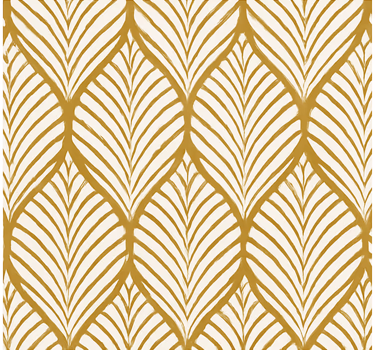 Moderní tapeta zlatý geometrický listový motiv - TenStickers