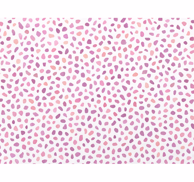 Abstraktní tapeta růžové terazzo s tečkami - TenStickers
