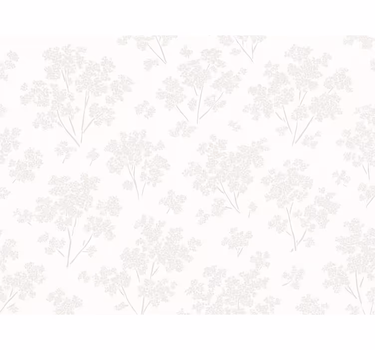 Tapeta do ložnice jednoduché bílé květiny - TenStickers