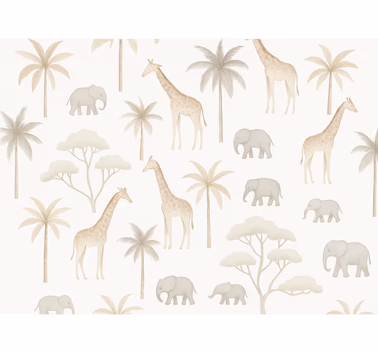 Tapeta do dětského pokoje savanna - TenStickers