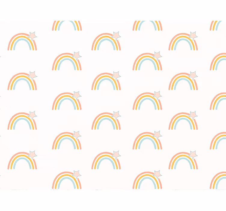 Tapeta do dětského pokoje jednoduchý duhový vzor - TenStickers