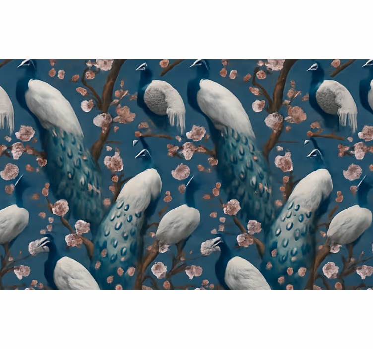 Tapeta do ložnice elegantní krásní pávi - TenStickers