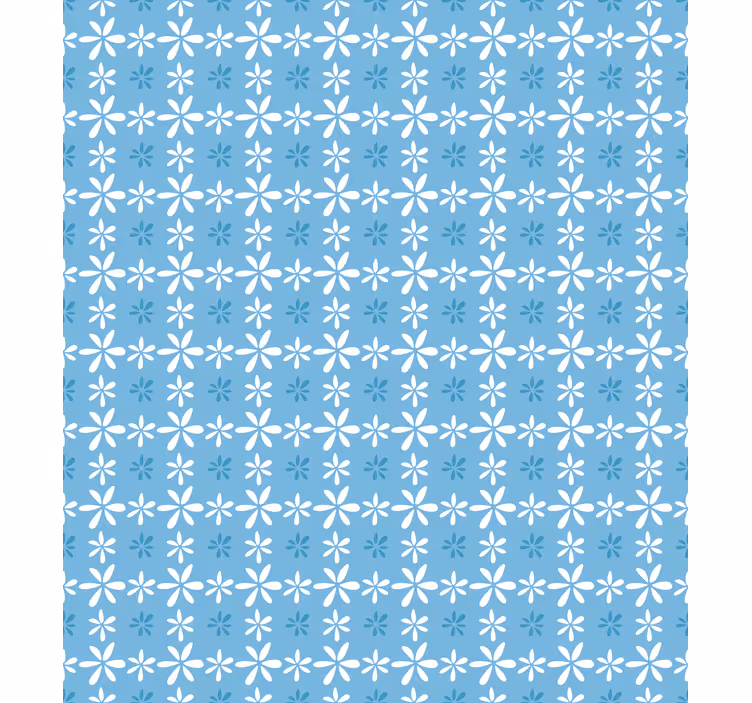 Květinová tapeta s bílými sedmikráskami - TenStickers