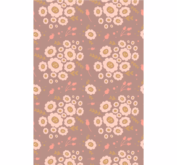 Květinový ornament tapeta v pastelových barvách - TenStickers