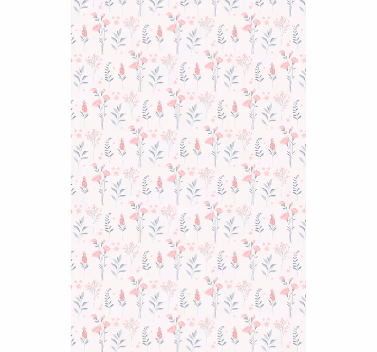 Květinový ornament tapeta růžové květy - TenStickers