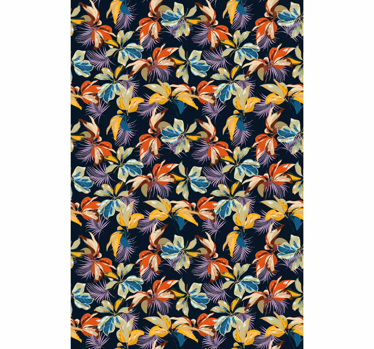 Květinový ornament tapeta design tygří lilie - TenStickers