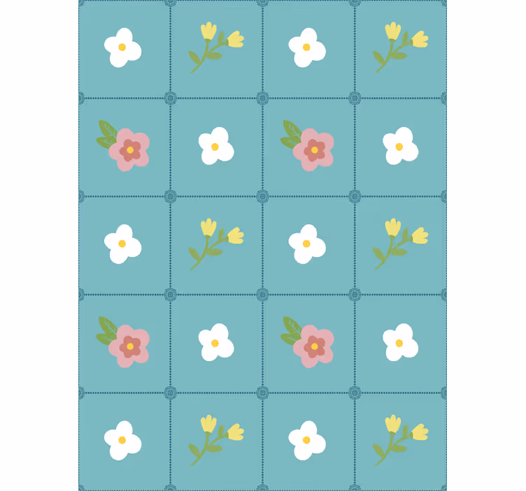 Květinový ornament tapeta v stylu babiččina chic - TenStickers
