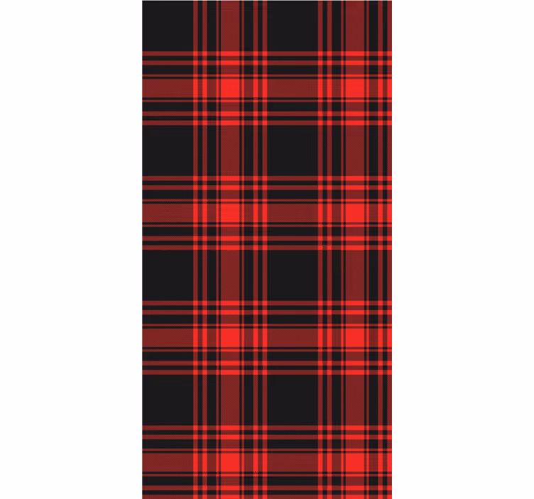 Tapeta do ložnice s tartanovým vzorem - TenStickers