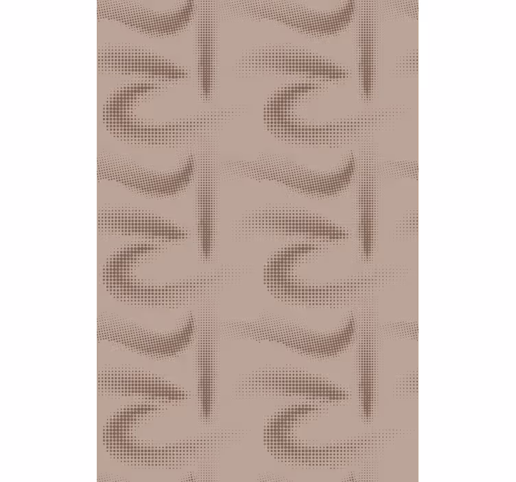 Tapeta do ložnice hnědý zakřivený vzor - TenStickers